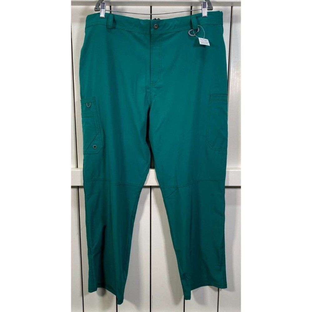 New W Tags Infinity Athletic Fit Mens Scrubs Wrinkle Resist Stretch Green 2XL